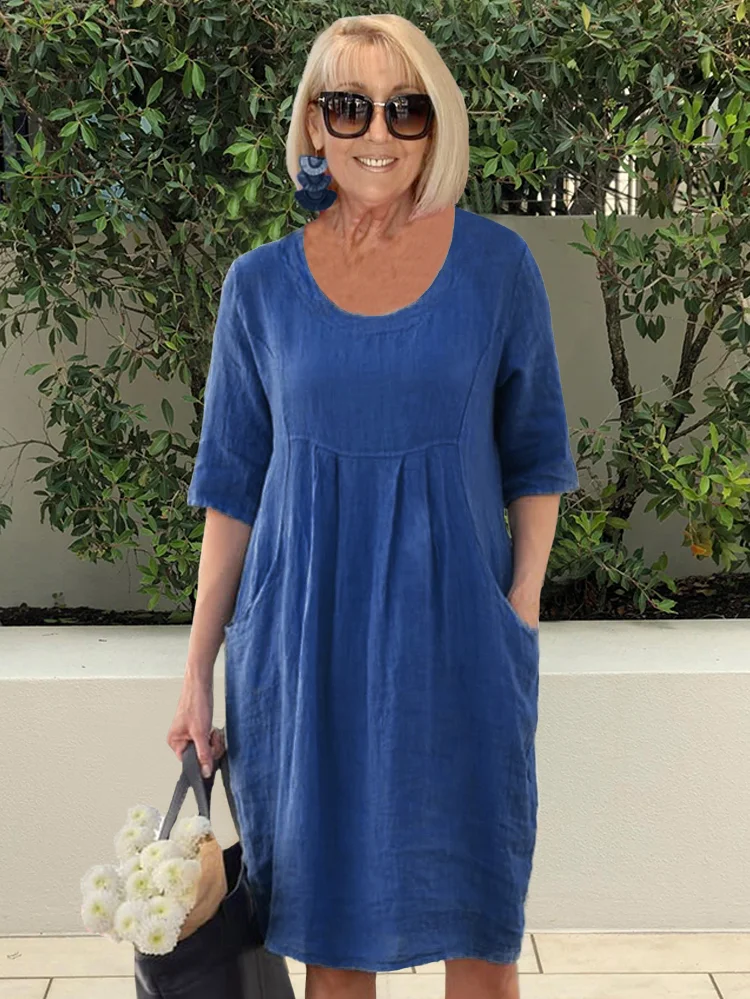 Casual Pocket Tunic Dress - Image 9