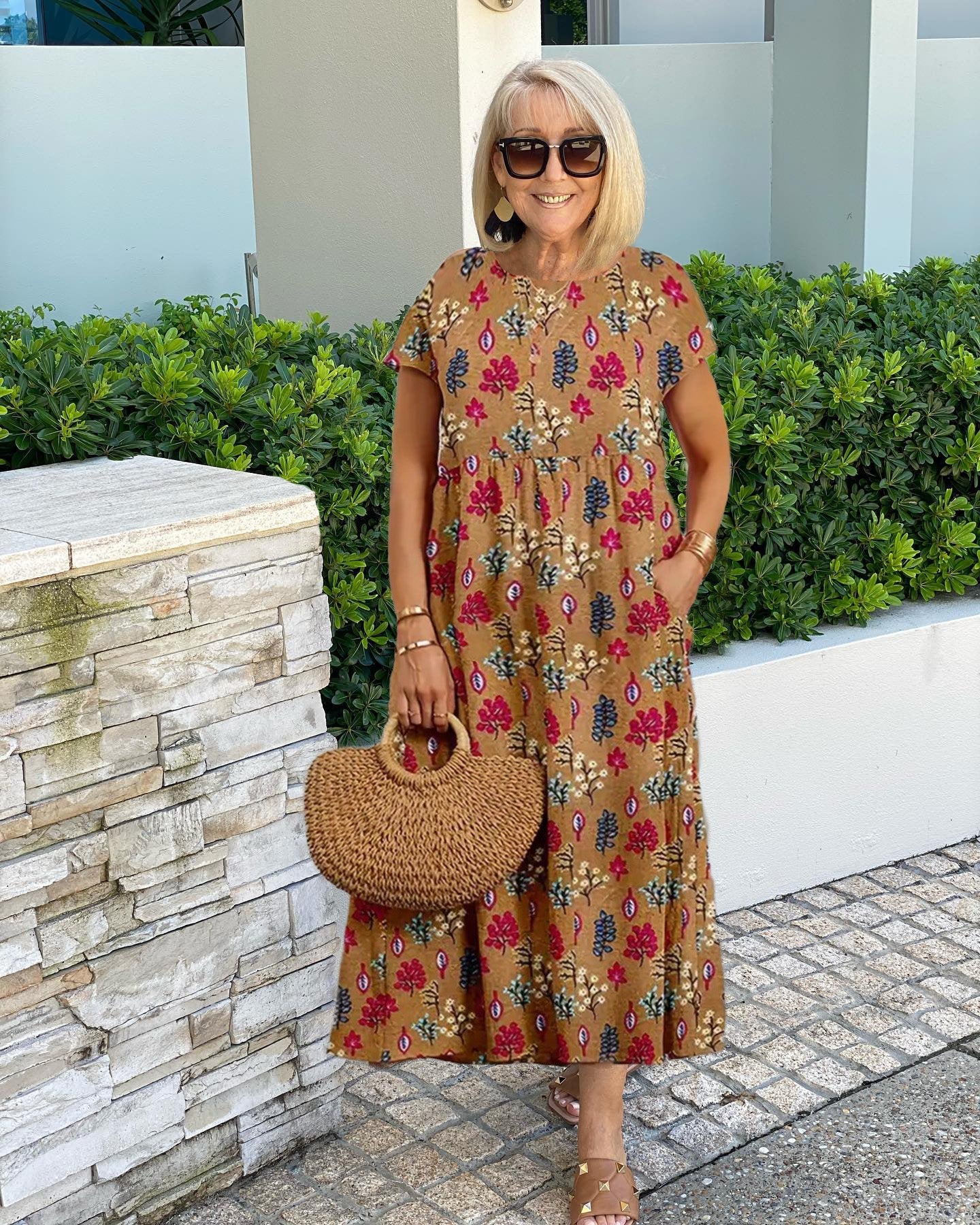 Casual Printed Tunic Dress - Image 3