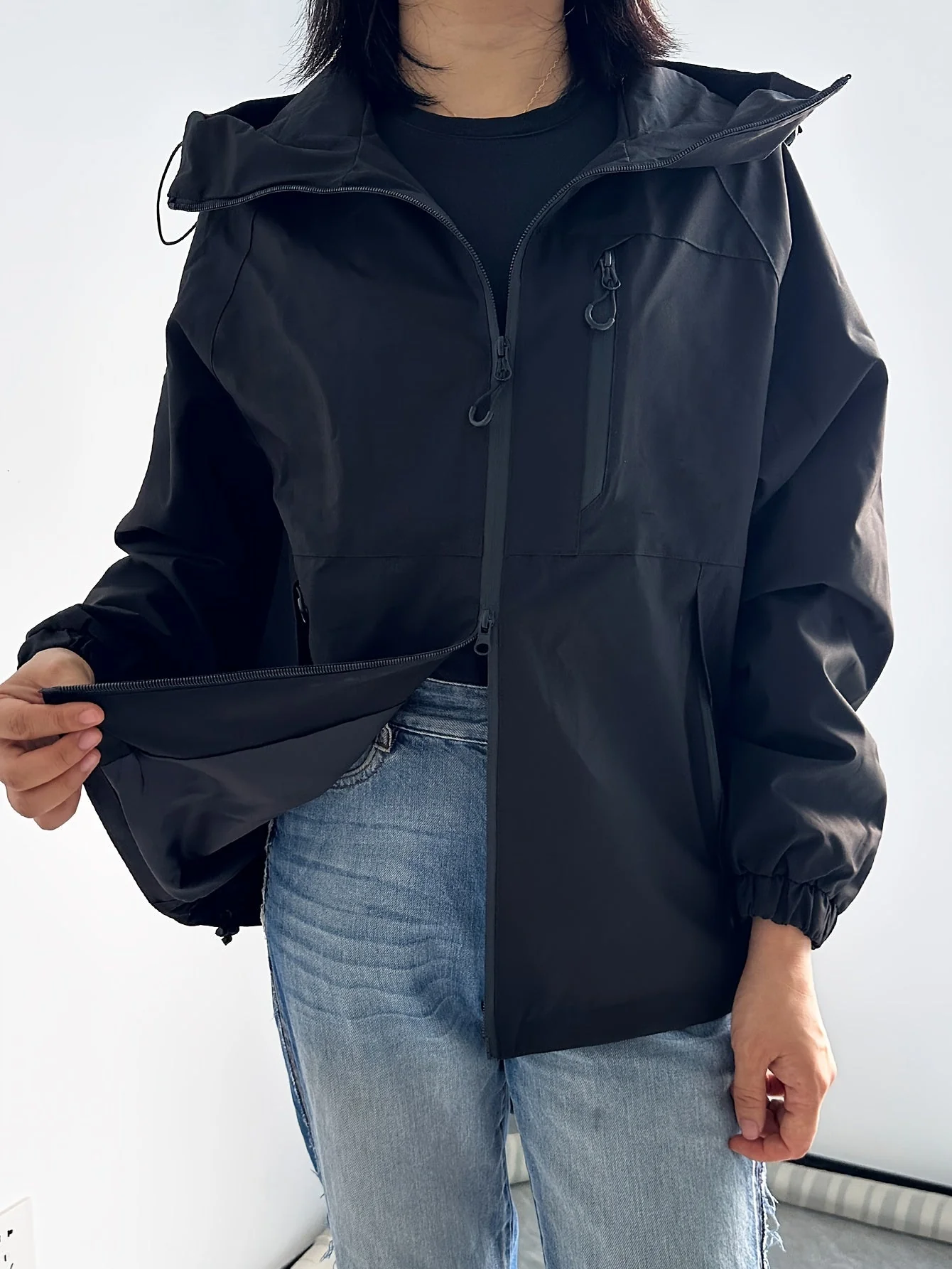 Casual Rain Jacket with Hood Women - Image 17