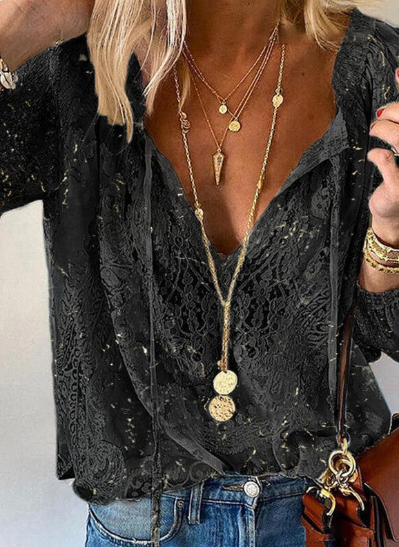 Casual Summer Lace Blouse – Lightweight, Breathable Style for Effortless Warm-Weather Outfits - Image 6
