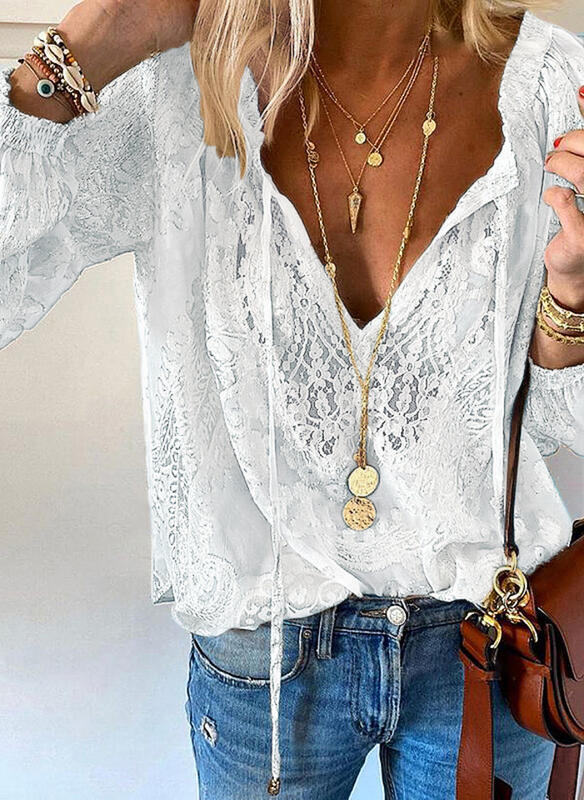 Casual Summer Lace Blouse – Lightweight, Breathable Style for Effortless Warm-Weather Outfits - Image 8