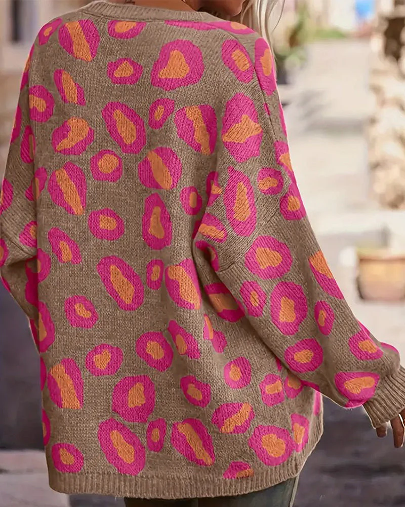 Casual V-Neck Warm Loose Sweater - Image 11