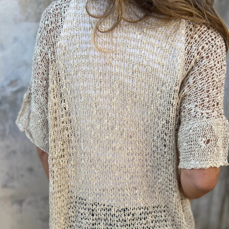 Casual Women’s Solid Knitted Top with Button - Image 5