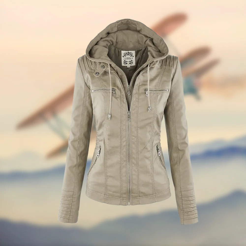 Casual Zip-Up Hooded Jacket - Image 5