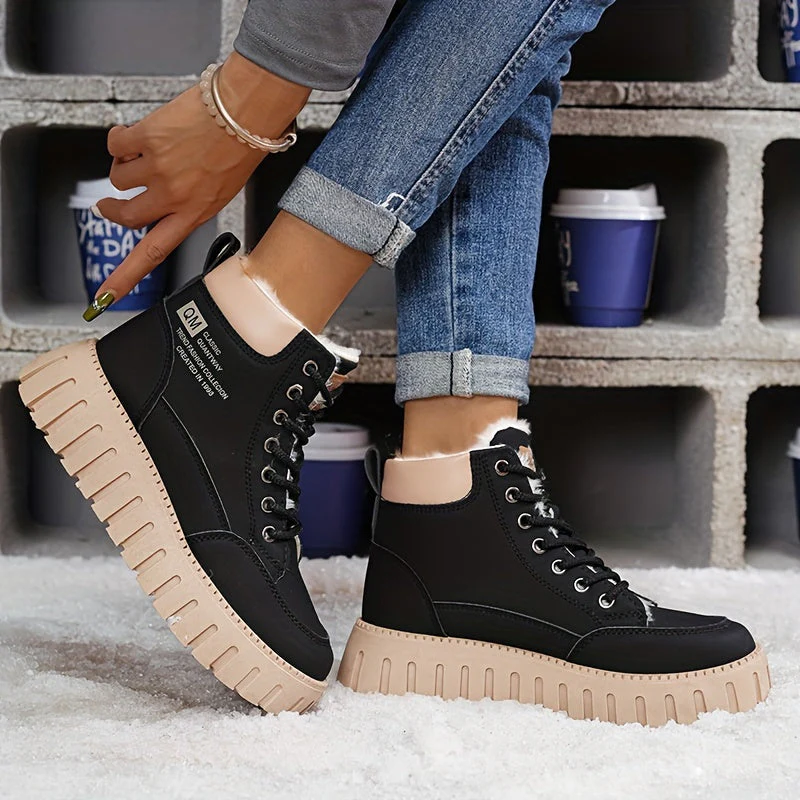 Celestine - Warm Stylish Lined Sneakers - Image 9