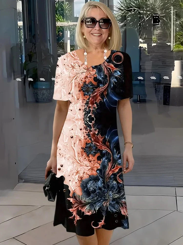 Chic Digital Bloom Sleeveless Maxi Dress - Image 2