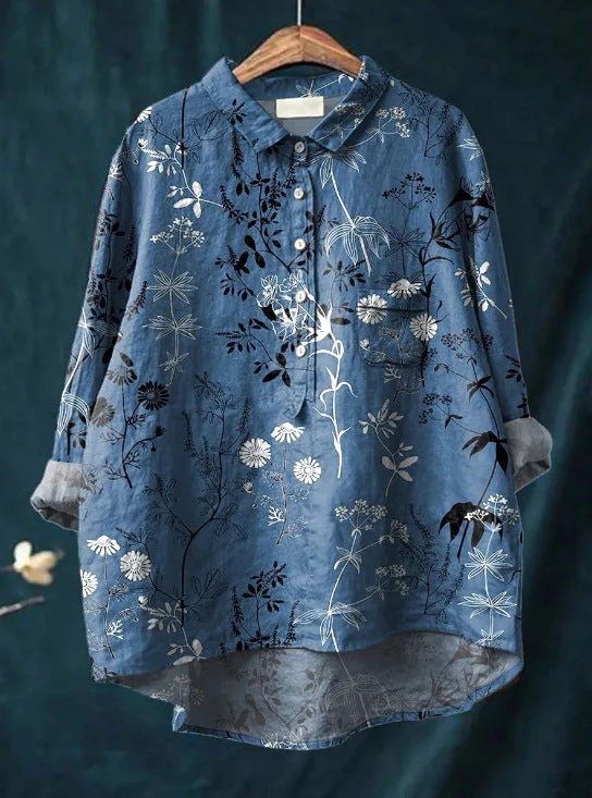 Chic Floral Blouse with Trendy Style - Image 10