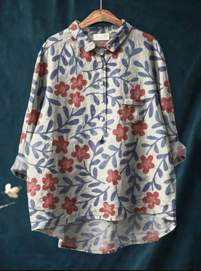 Chic Floral Blouse with Trendy Style - Image 15