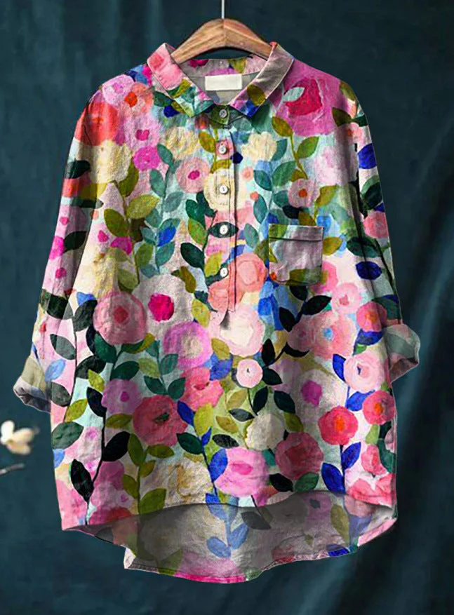 Chic Floral Blouse with Trendy Style - Image 16