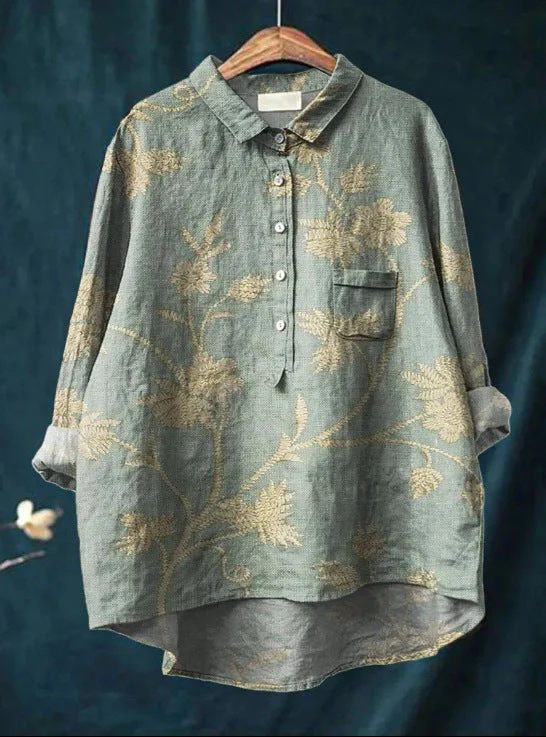 Chic Floral Blouse with Trendy Style - Image 8