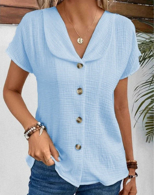 Chic Flowy Summer Blouse for Effortless Style - Image 6
