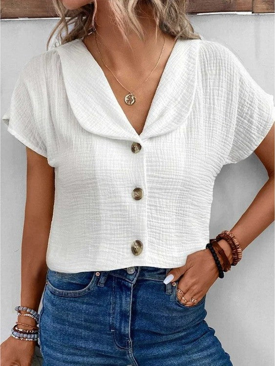 Chic Flowy Summer Blouse for Effortless Style - Image 8