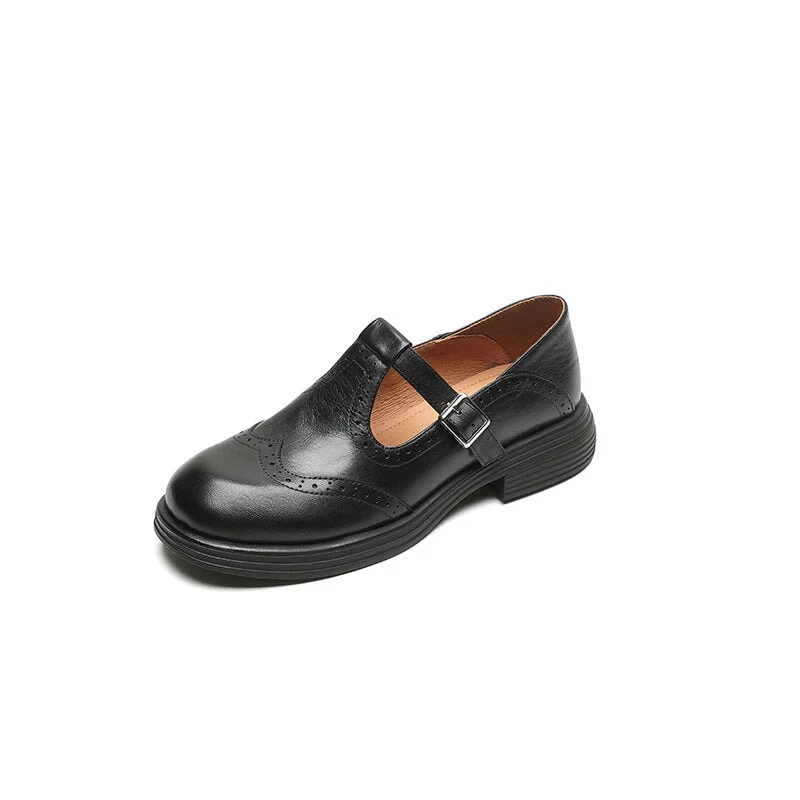 Chic Leather Mary Jane Shoes for Ladies - Image 9