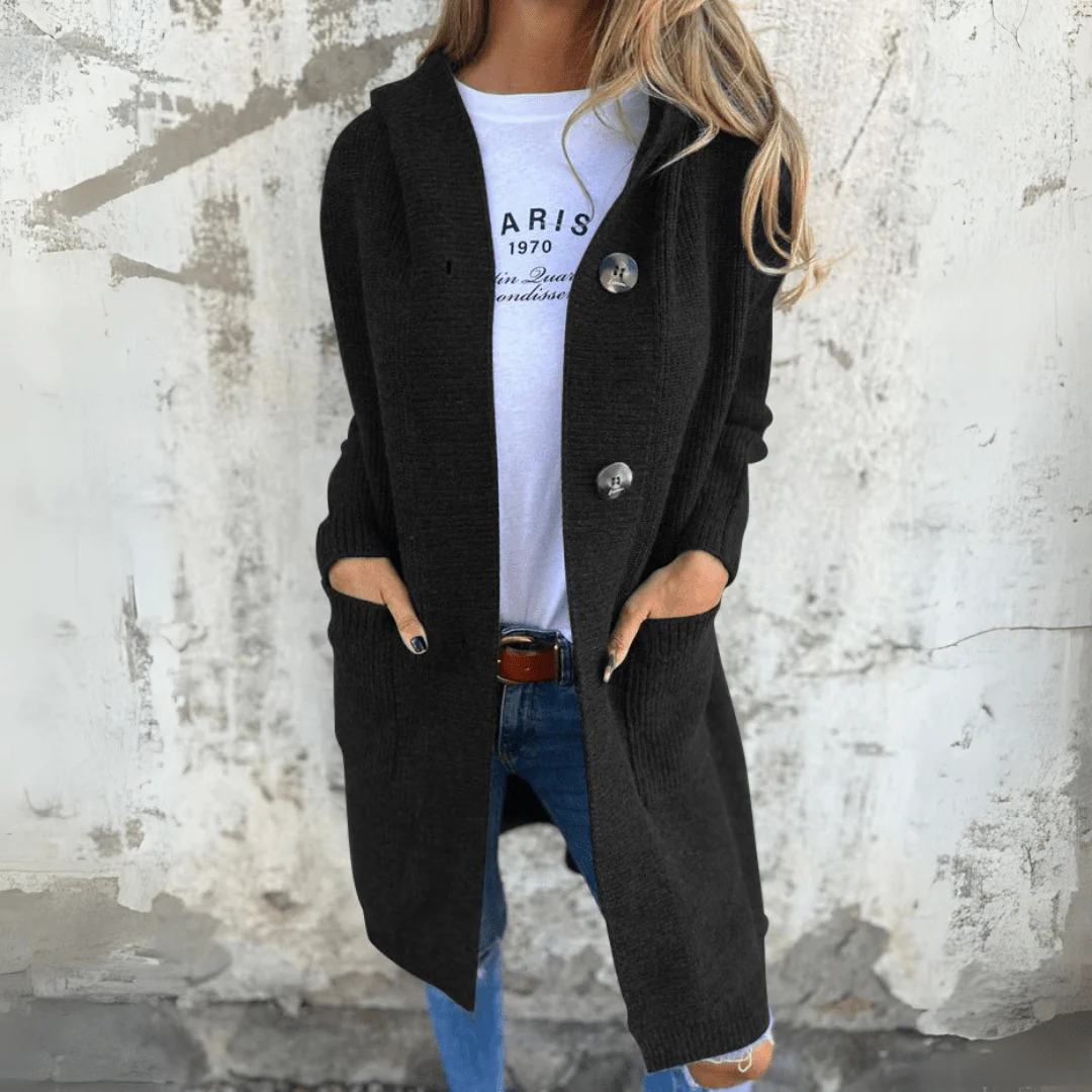 Chic Long Open Front Cardigan - Image 3