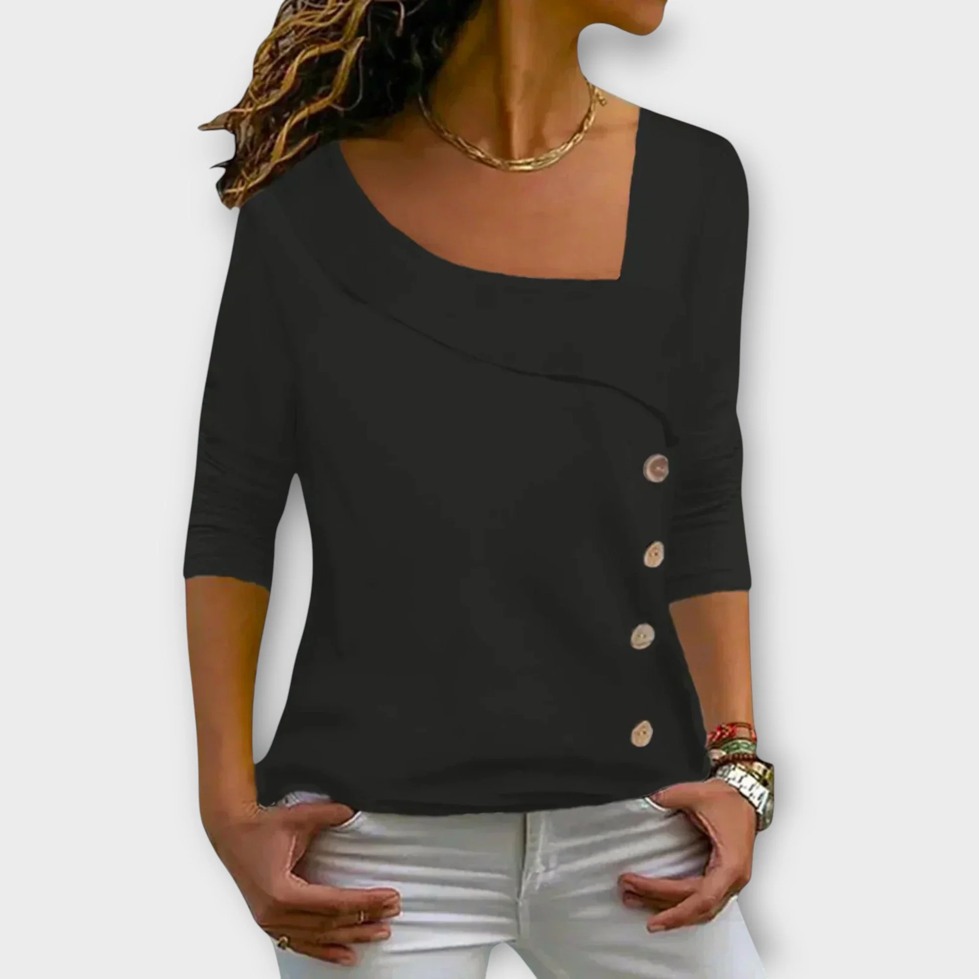 Chic Longline Top – Drapey Silhouette with Relaxed Fit for Effortless Day-to-Night Styling - Image 4