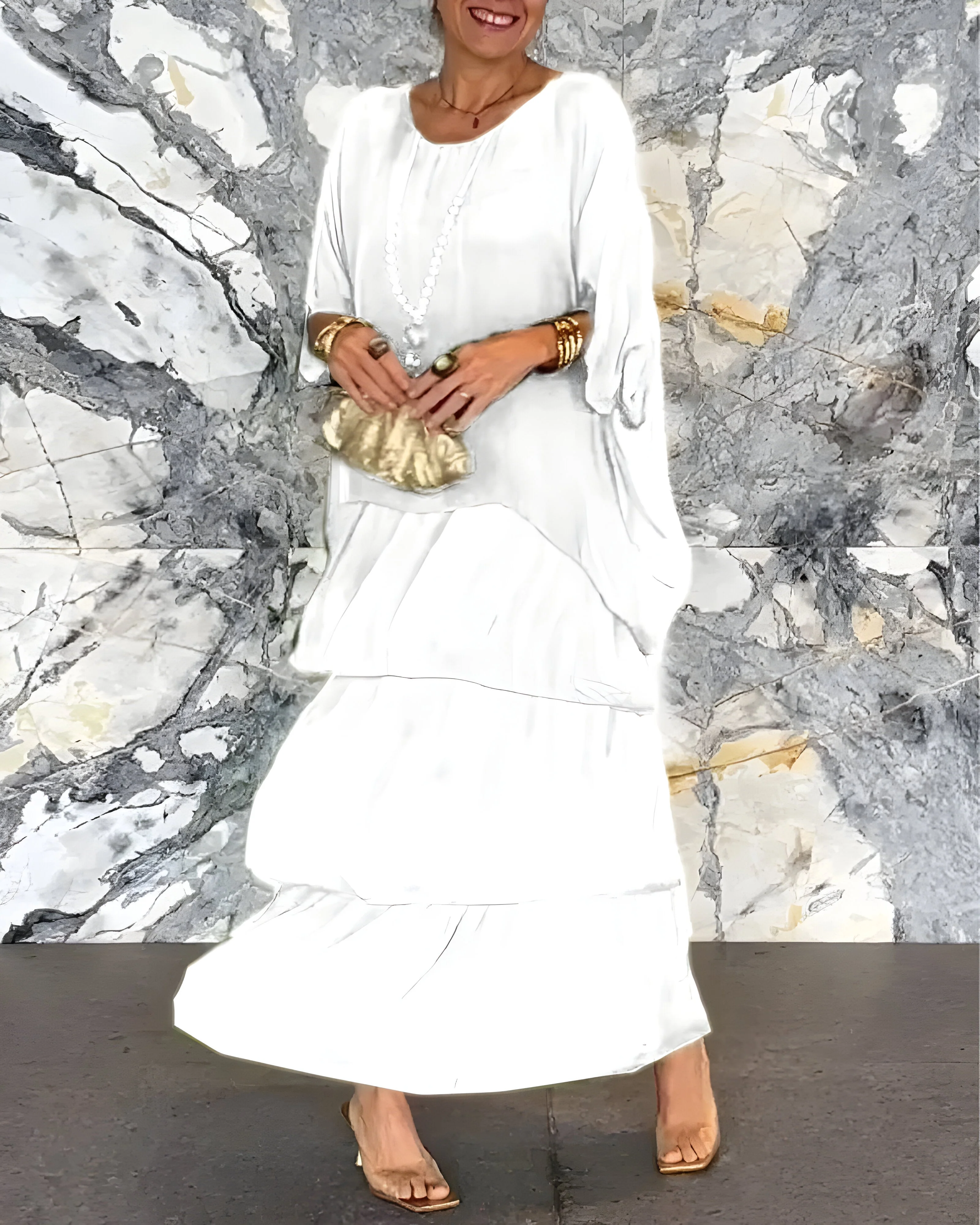 Chic Luna Dress with Soft Layered Dress - Image 8