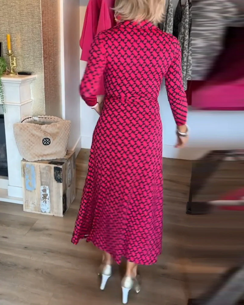 Chic Maxi Dress with Deep V Neckline - Image 15