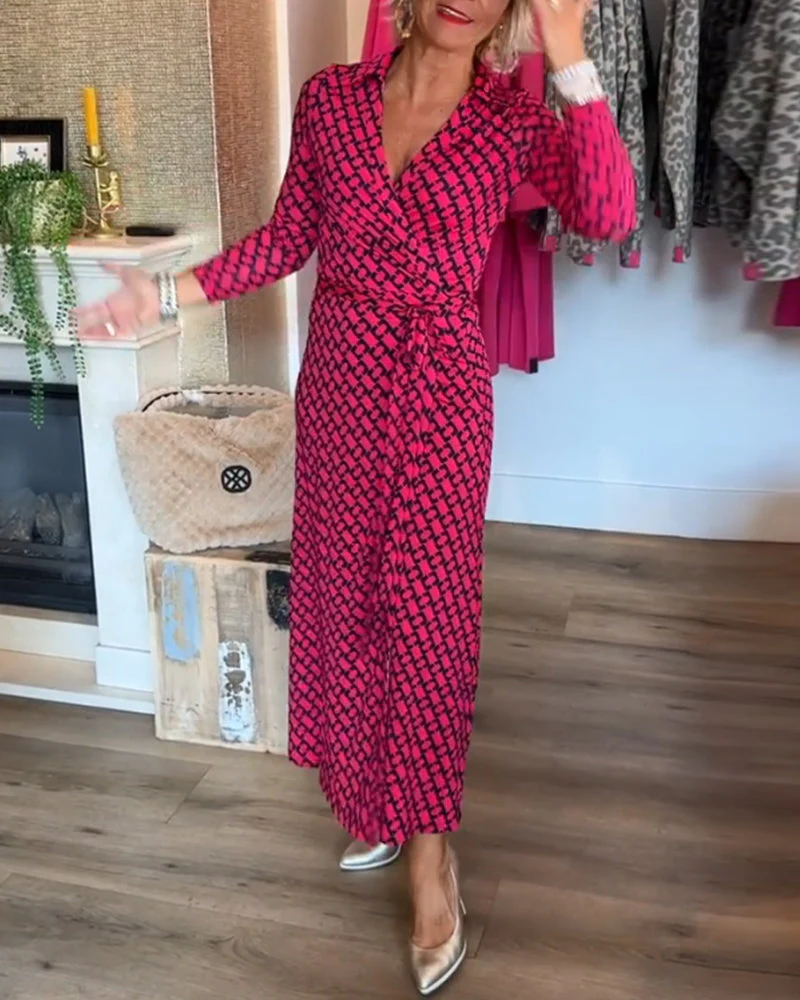 Chic Maxi Dress with Deep V Neckline - Image 7