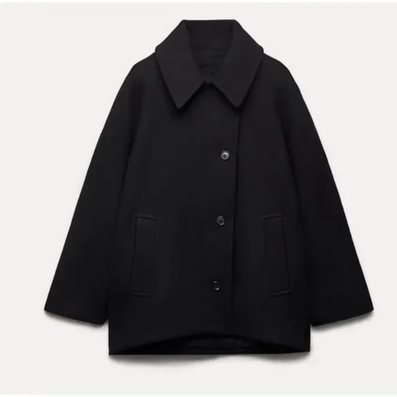 Chic Oversized Wool Jacket Women - Image 12
