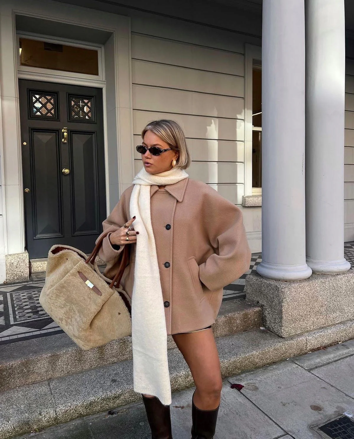 Chic Oversized Wool Jacket Women - Image 14
