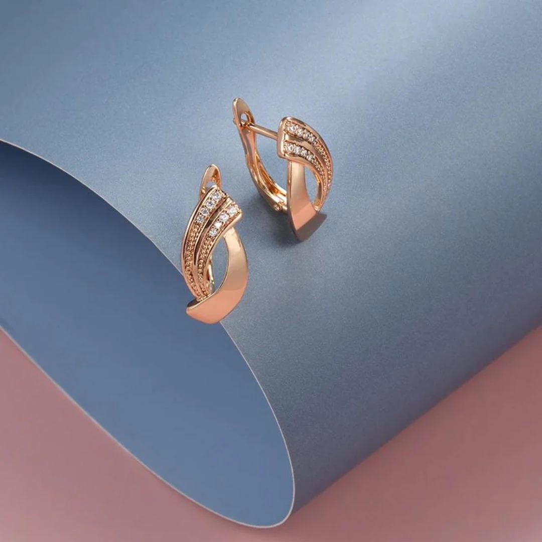 Chic Rose Gold Statement Earrings