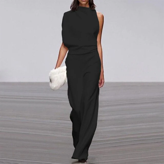 Chic Sleeveless Jumpsuit with Wide Legs for Women - Image 4