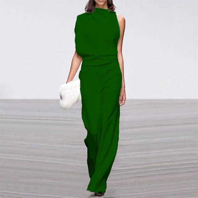 Chic Sleeveless Jumpsuit with Wide Legs for Women - Image 8