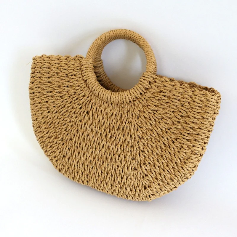 Chic Straw Bag with Handwoven Texture - Image 2