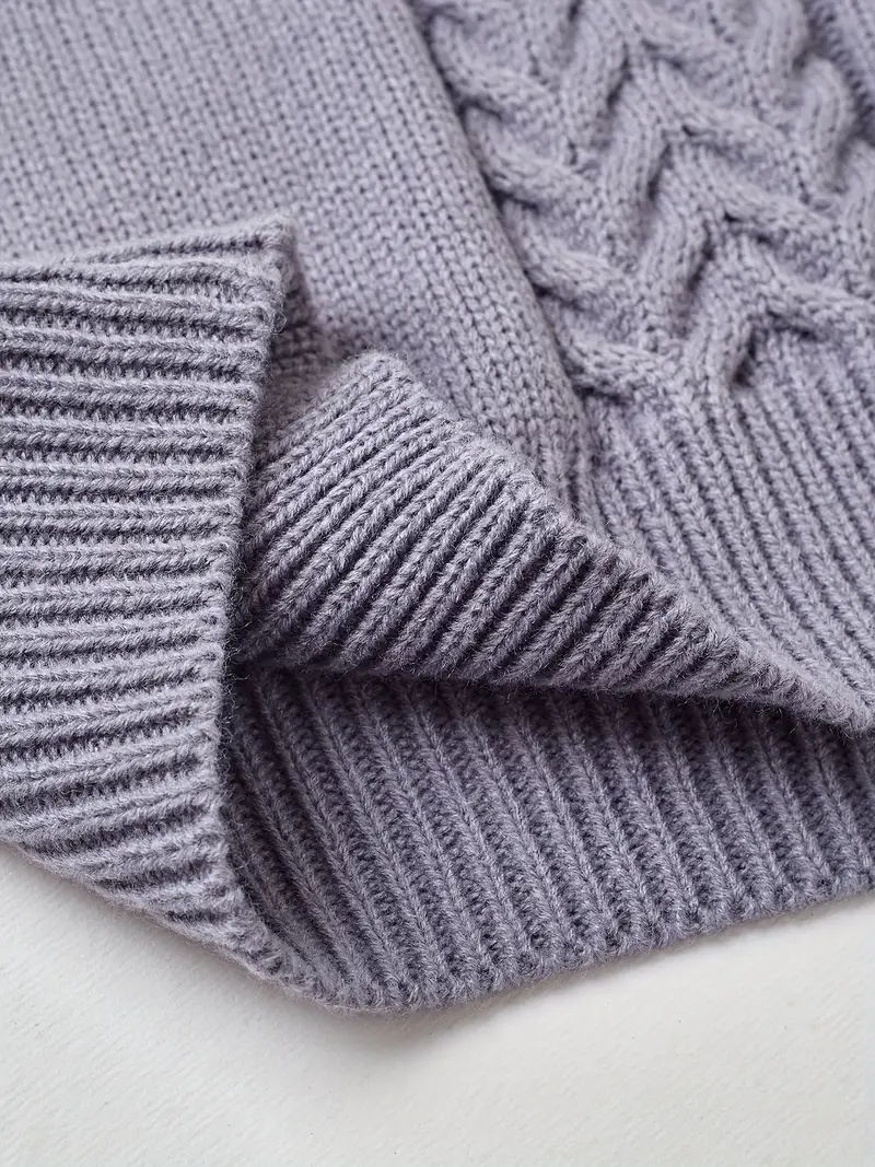 Chic V-Neck Cable Knit Sweater for Women - Image 16