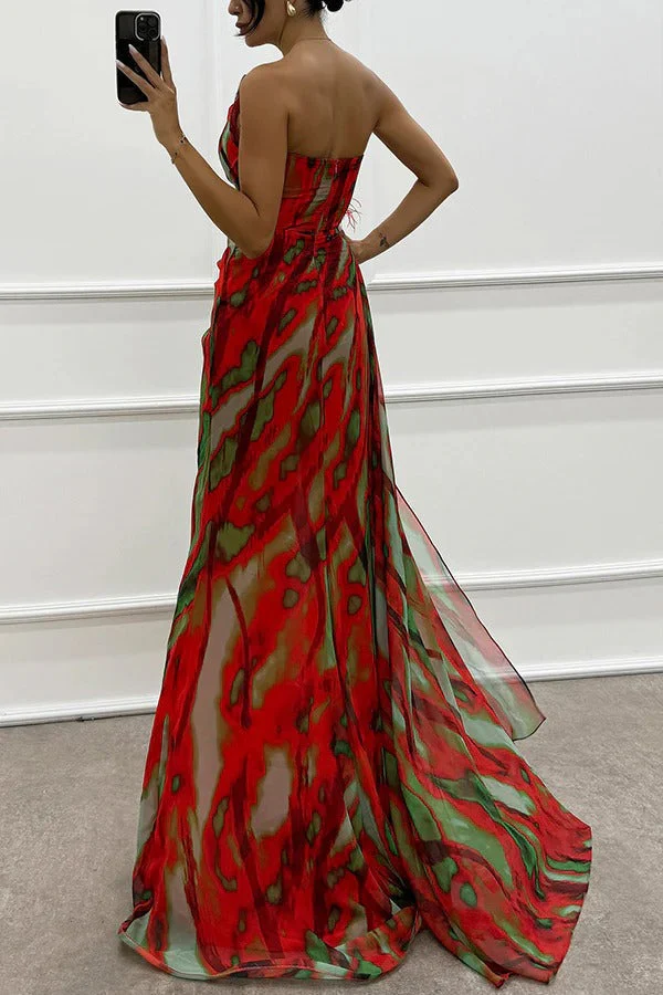 Chic Vibrant Patterned Maxi Dress - Image 6
