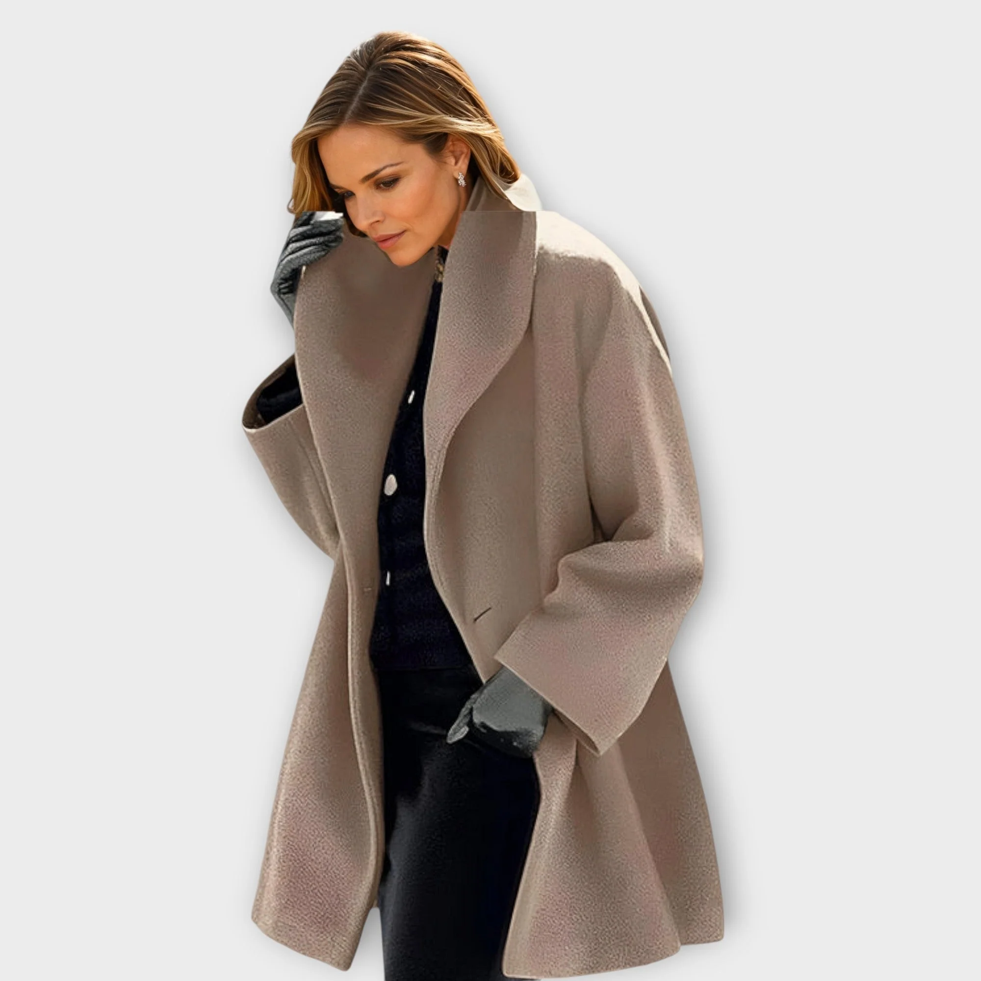 Chic Windproof Long Coat for Women - Image 10