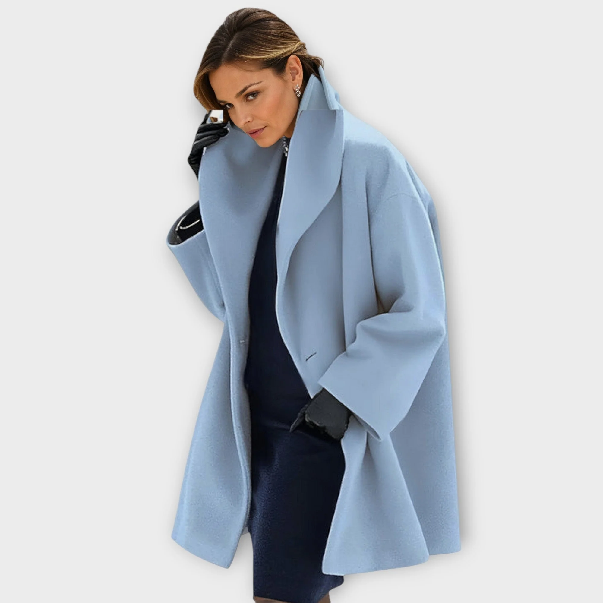 Chic Windproof Long Coat for Women - Image 2