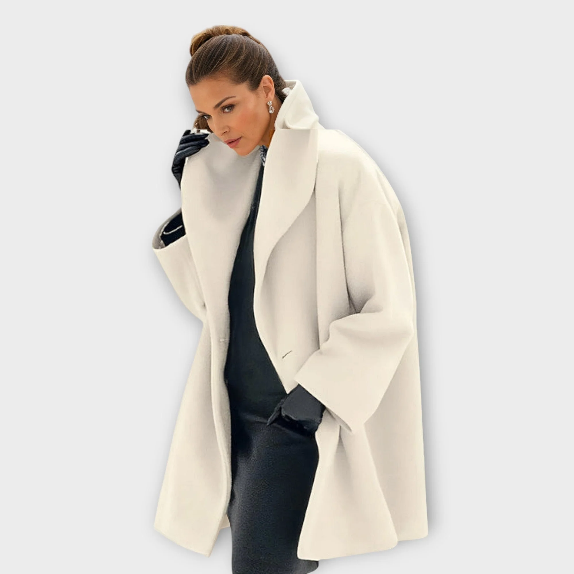 Chic Windproof Long Coat for Women - Image 7