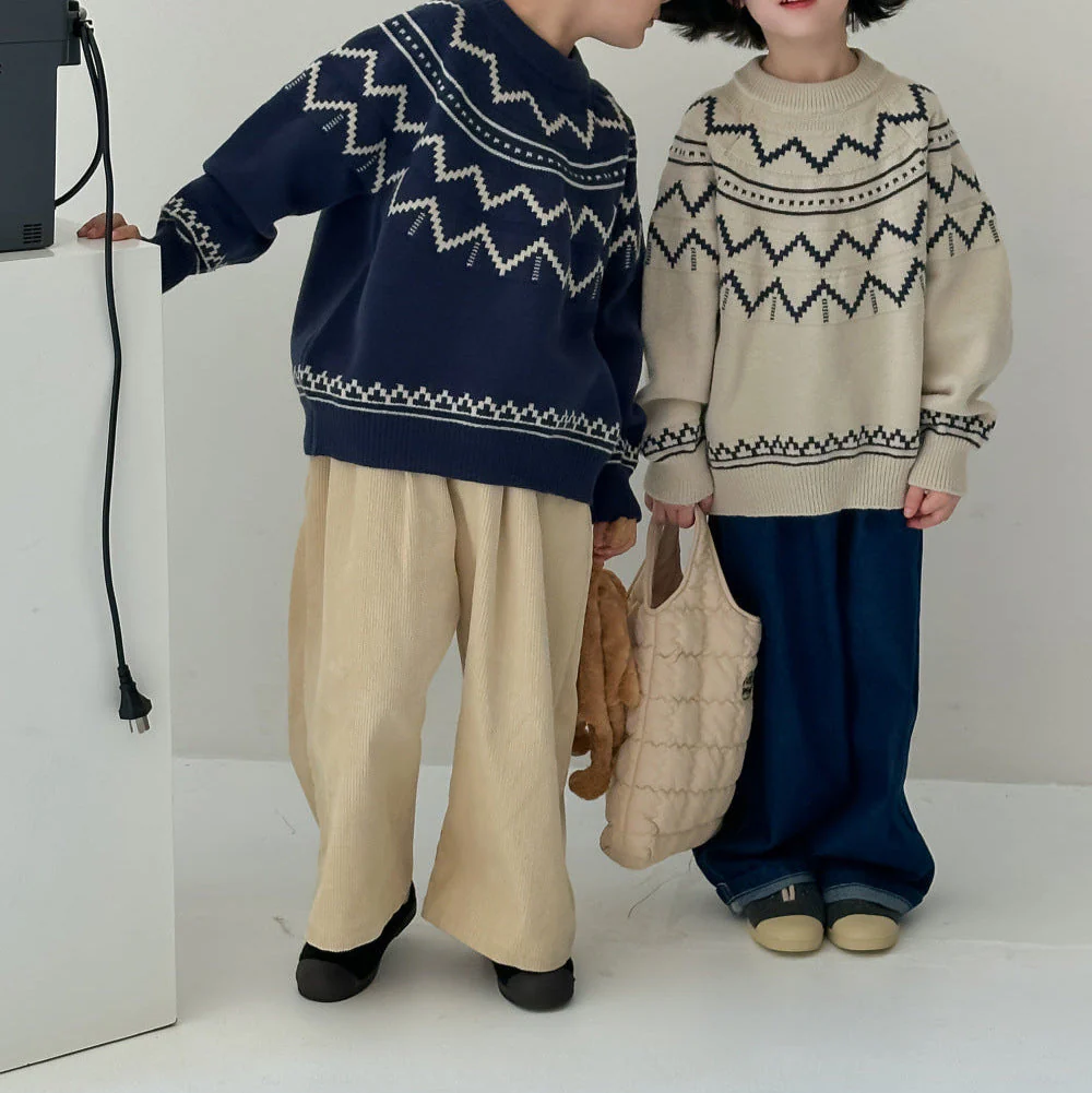 Children's Wave Knitted Sweater - Image 2