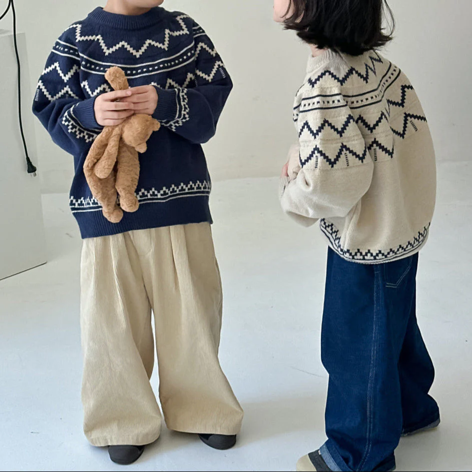 Children's Wave Knitted Sweater - Image 5
