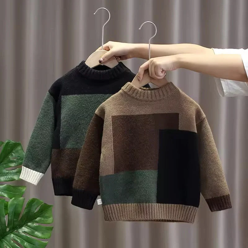 Kids Warm Wool Knit Sweater - Image 5