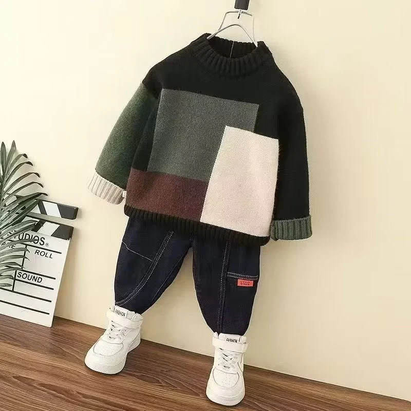 Kids Warm Wool Knit Sweater - Image 7