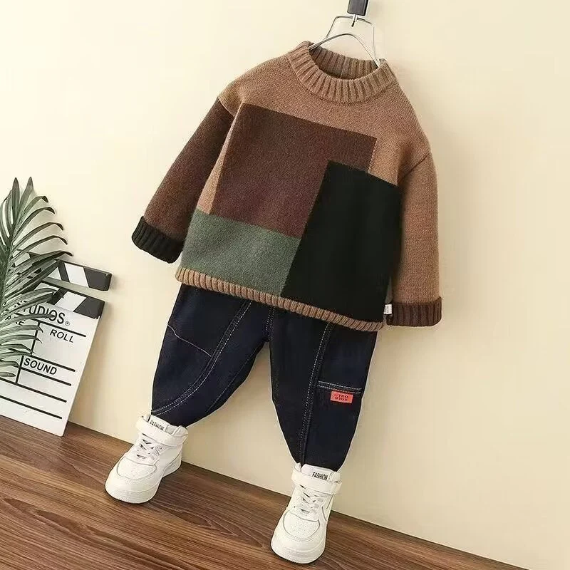 Kids Warm Wool Knit Sweater - Image 8