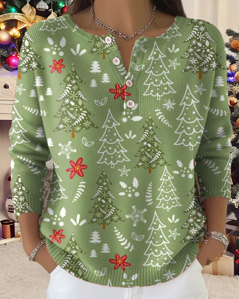 Christmas Tree Pattern Sweater - Image 4