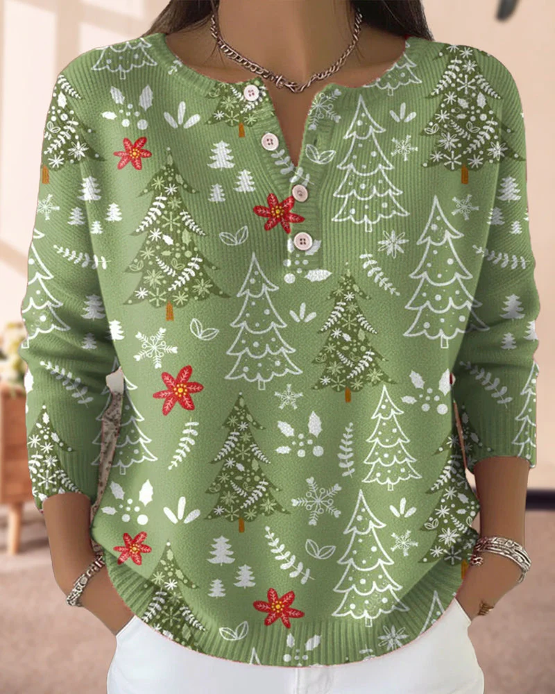 Christmas Tree Pattern Sweater - Image 5