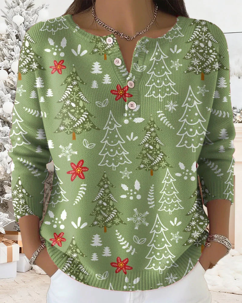 Christmas Tree Pattern Sweater - Image 6