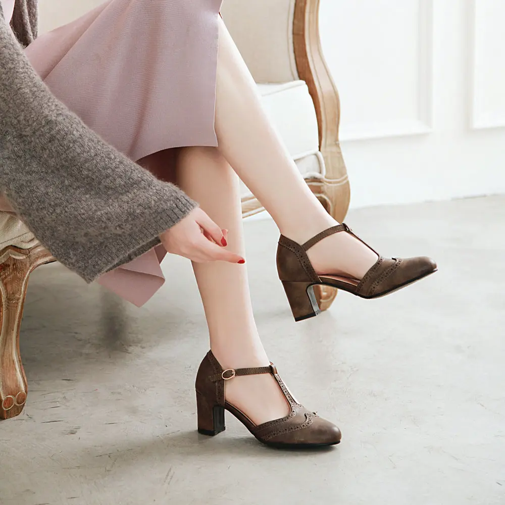 Chunky Medium Low comfortable Heels - Image 6