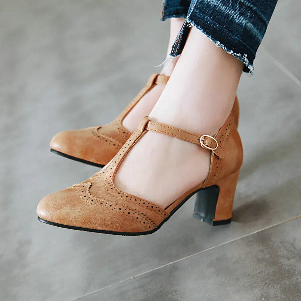 Chunky Medium Low comfortable Heels - Image 7