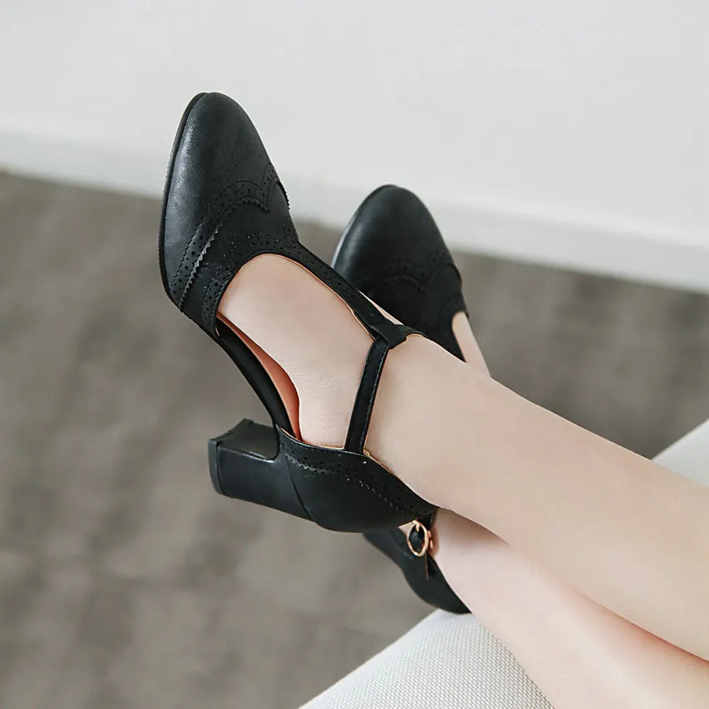 Chunky Medium Low comfortable Heels - Image 8
