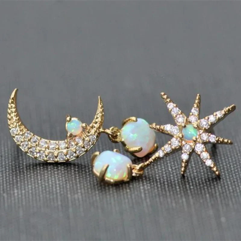 Classic Pearl Earrings with Star Charm - Image 4