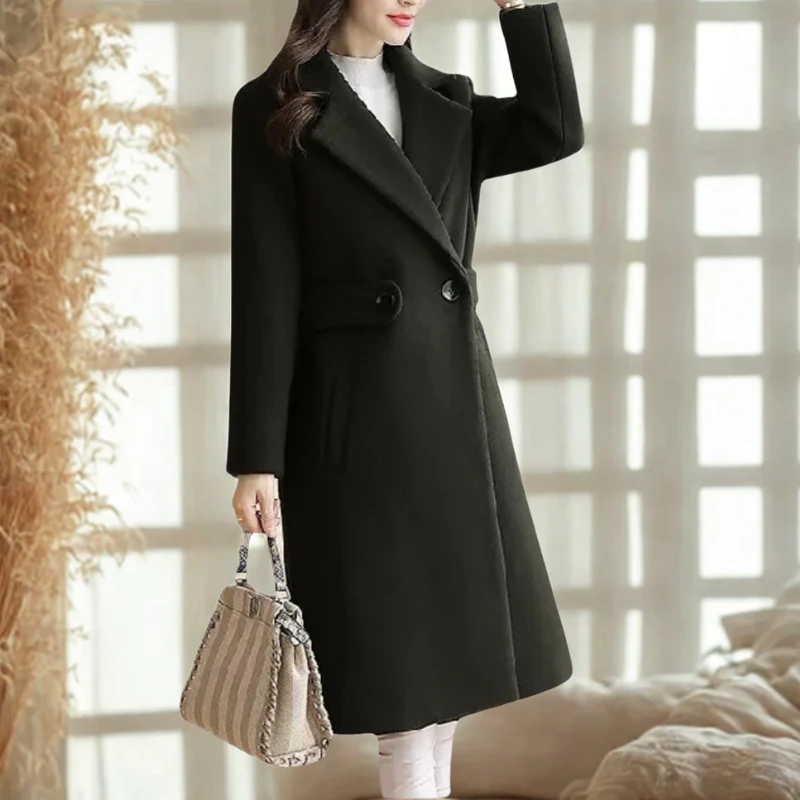 Classy Long Trench Coat with Belt - Image 11