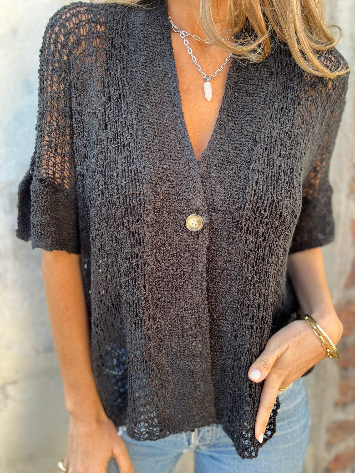 Classy Textured Top with Minimal Detail - Image 17