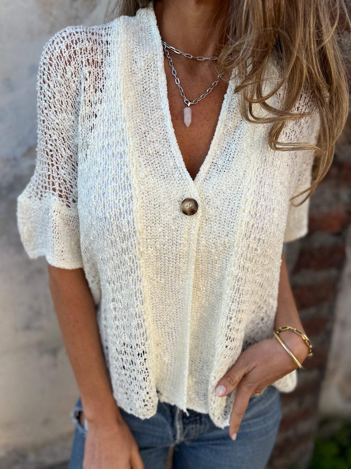 Classy Textured Top with Minimal Detail - Image 19