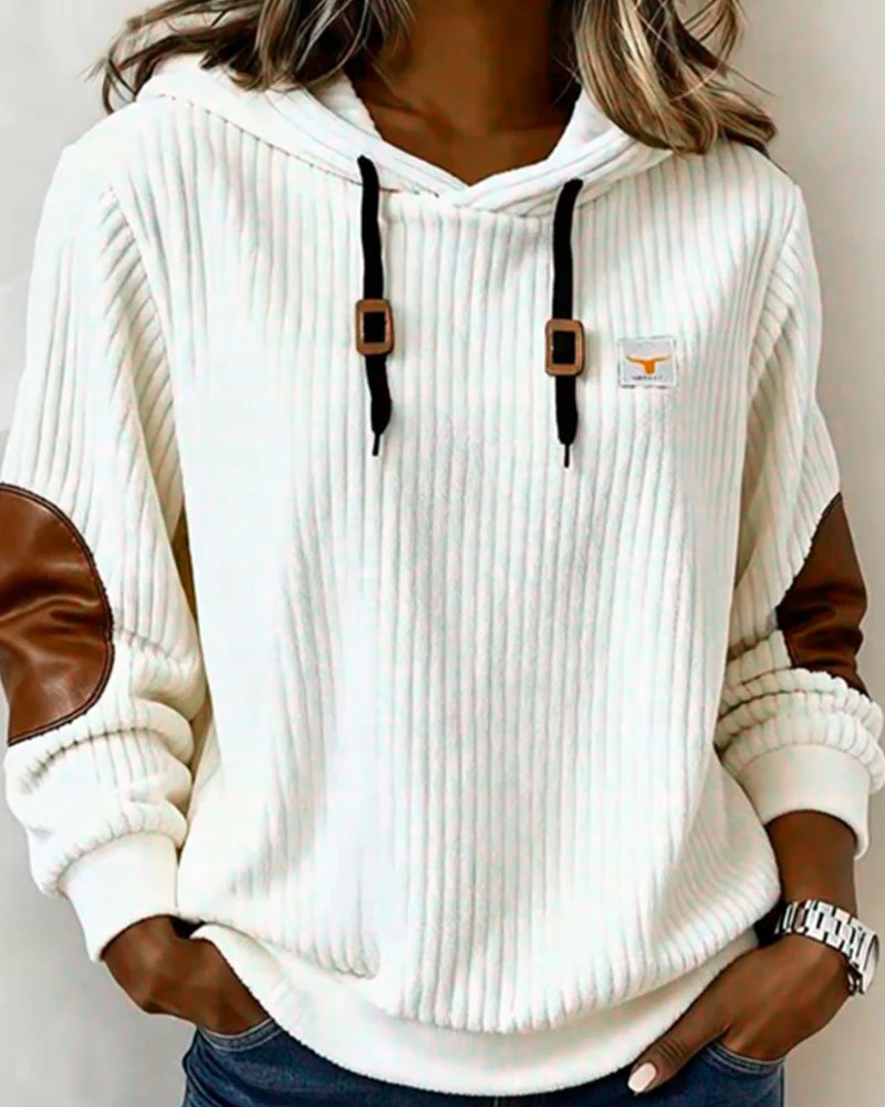 Color-Blocked Casual Hoodie - Image 3