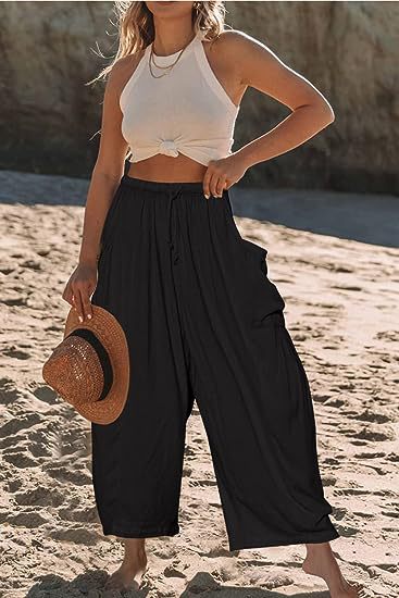 Comfy High Waist Loose Fit Trousers - Image 3
